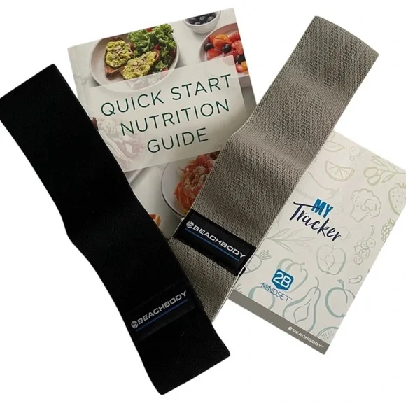 Beachbody Books and Power Loops Resistance Bands Workout Health Fitness - Picture 1 of 13